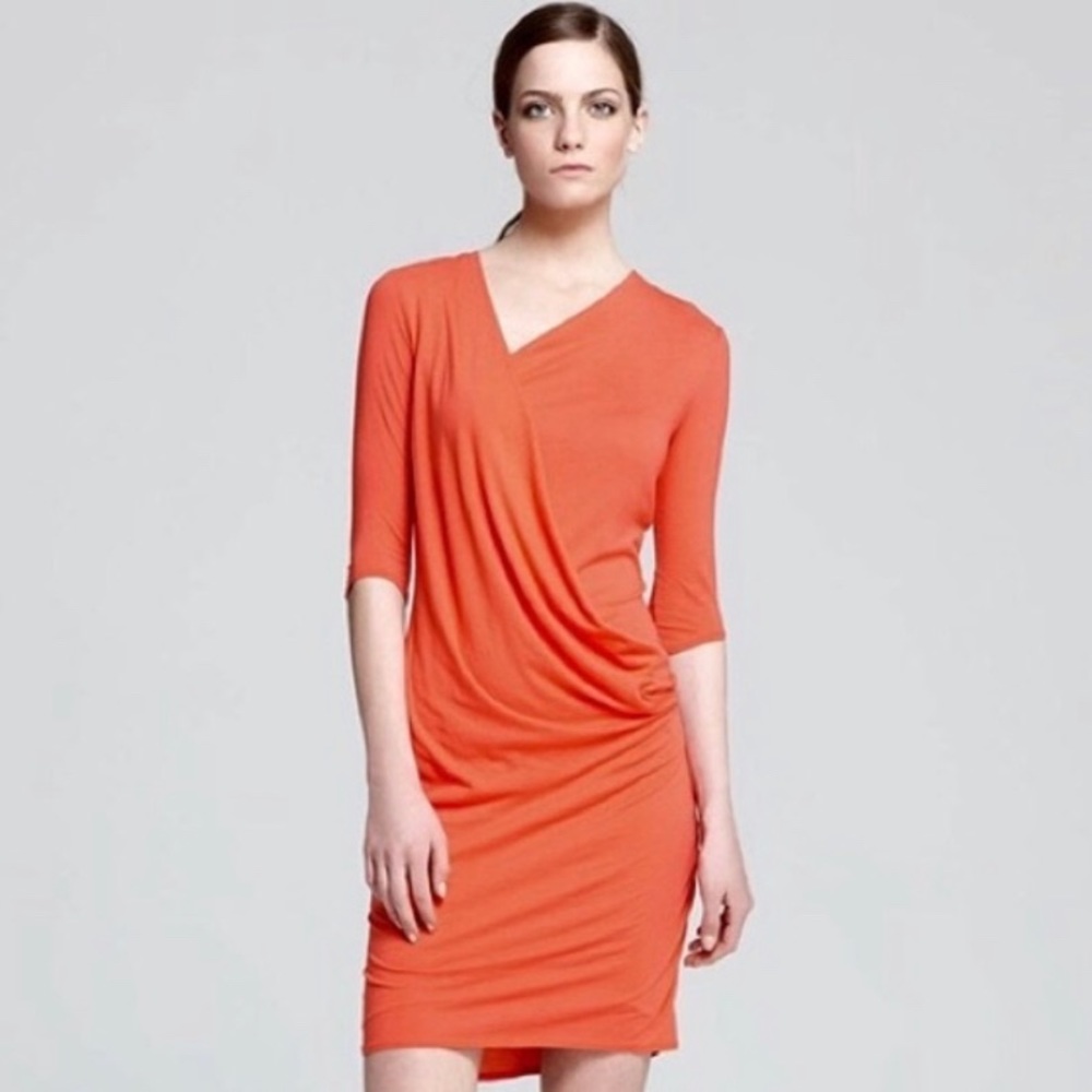 Helmut Lang Feather Wrap Dress